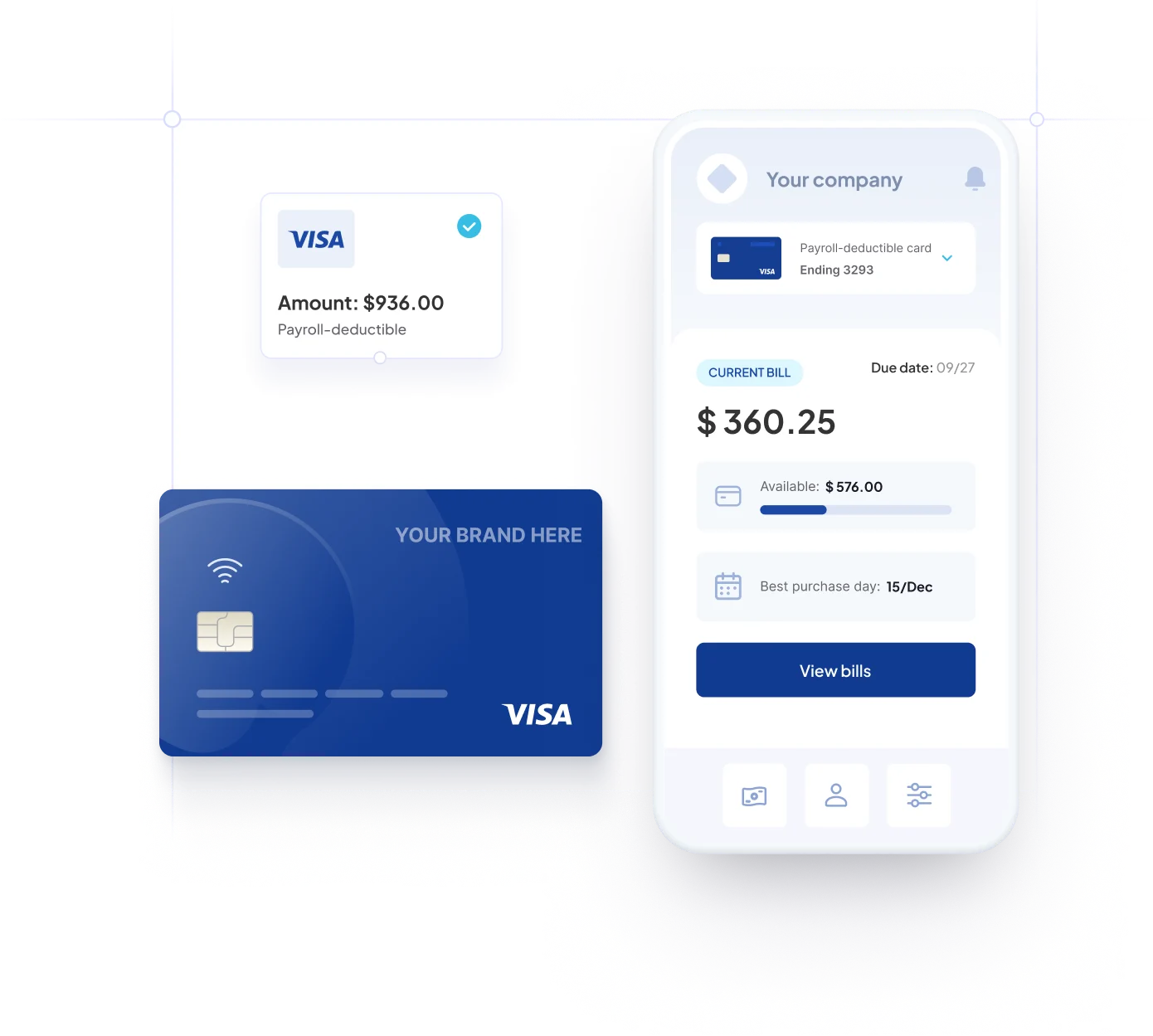 Payroll deductible credit card white label