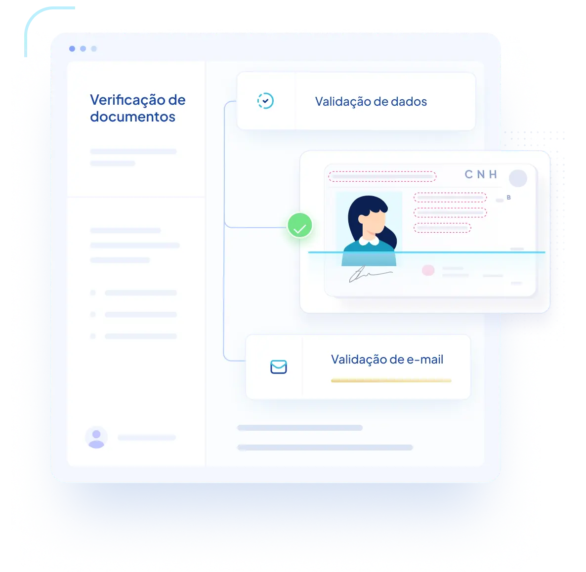 Ilustração Validação de documentos